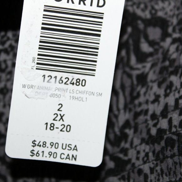 NWT Torrid Animal Print Off Shoulder Babydoll Tunic Top Plus Size 2X HW9871 - Picture 4 of 12